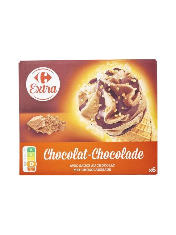 Glace Cône chocolat CARREFOUR EXTRA