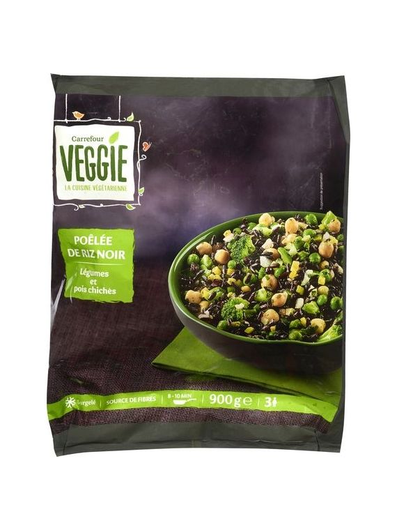 Légumes cuisinés Poêlée de riz noir légumes CARREFOUR VEGGIE