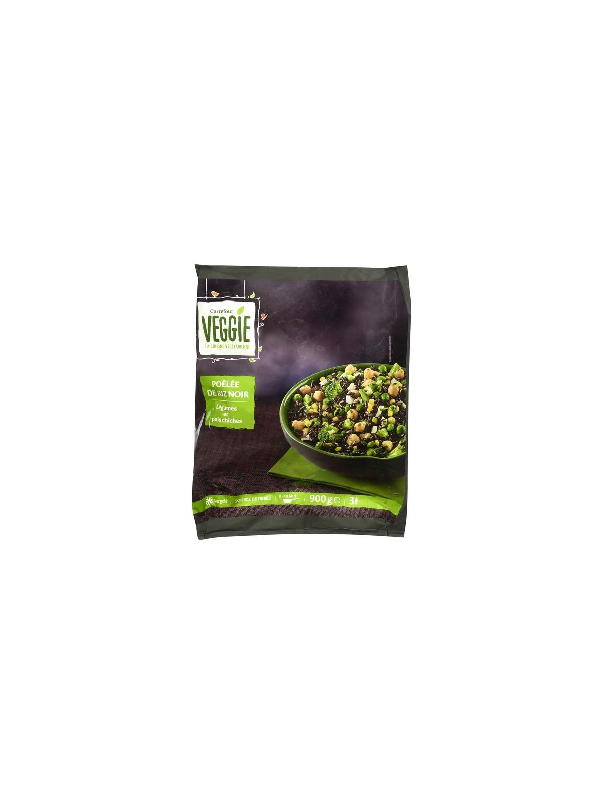 Légumes cuisinés Poêlée de riz noir légumes CARREFOUR VEGGIE