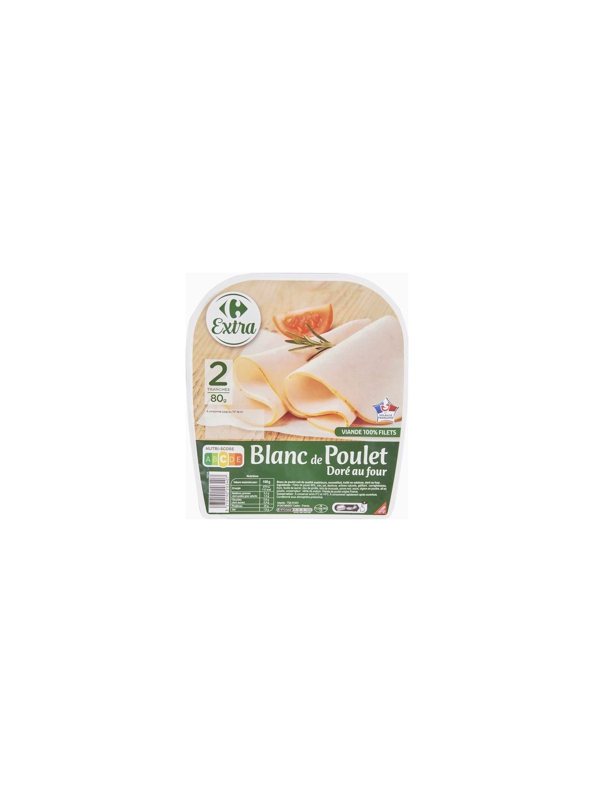 Blanc de poulet doré au four CARREFOUR EXTRA