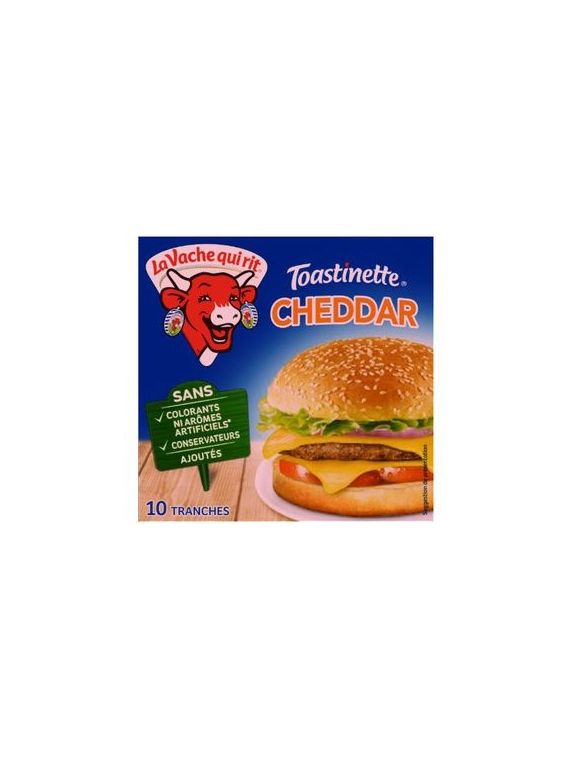 Fromage en tranches  Hamburger Cheddar Toastinette LA VACHE QUI RIT