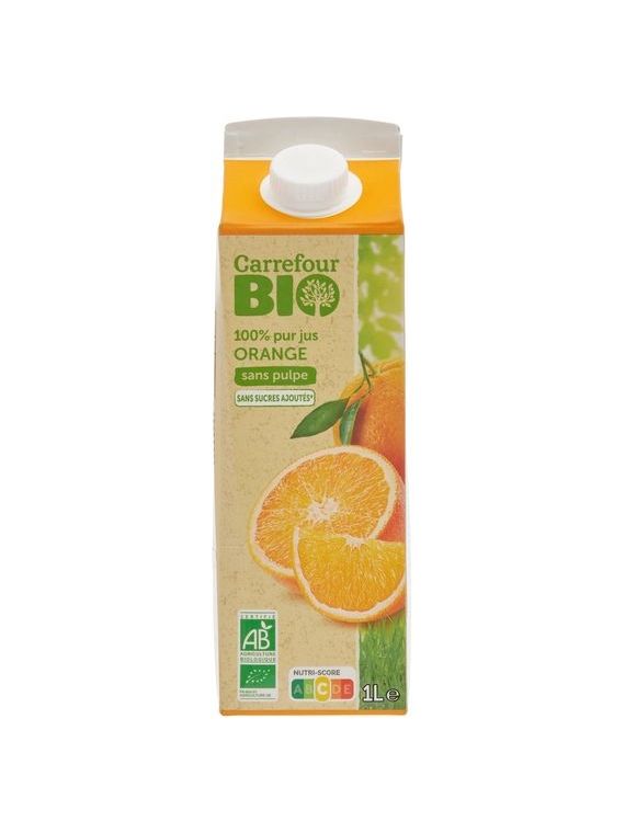 Jus d'Orange sans pulpe CARREFOUR BIO