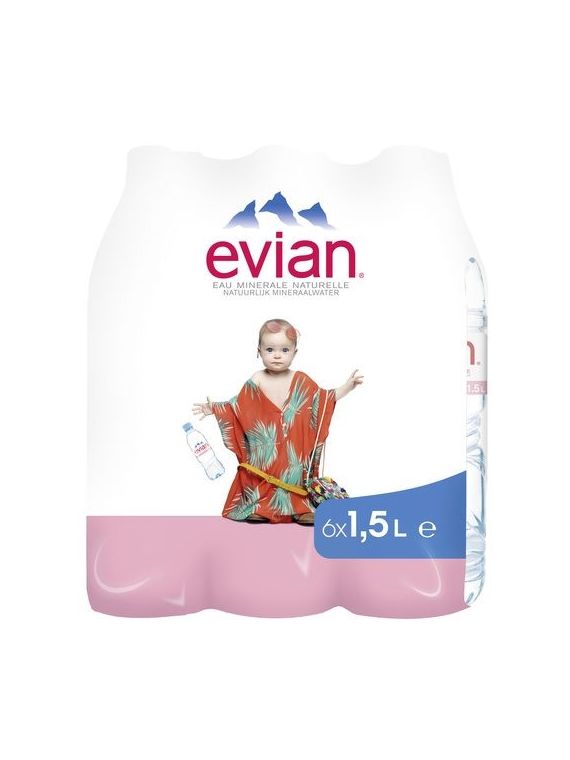 6X1.5L EAU MIN.NAT.EVIAN PET