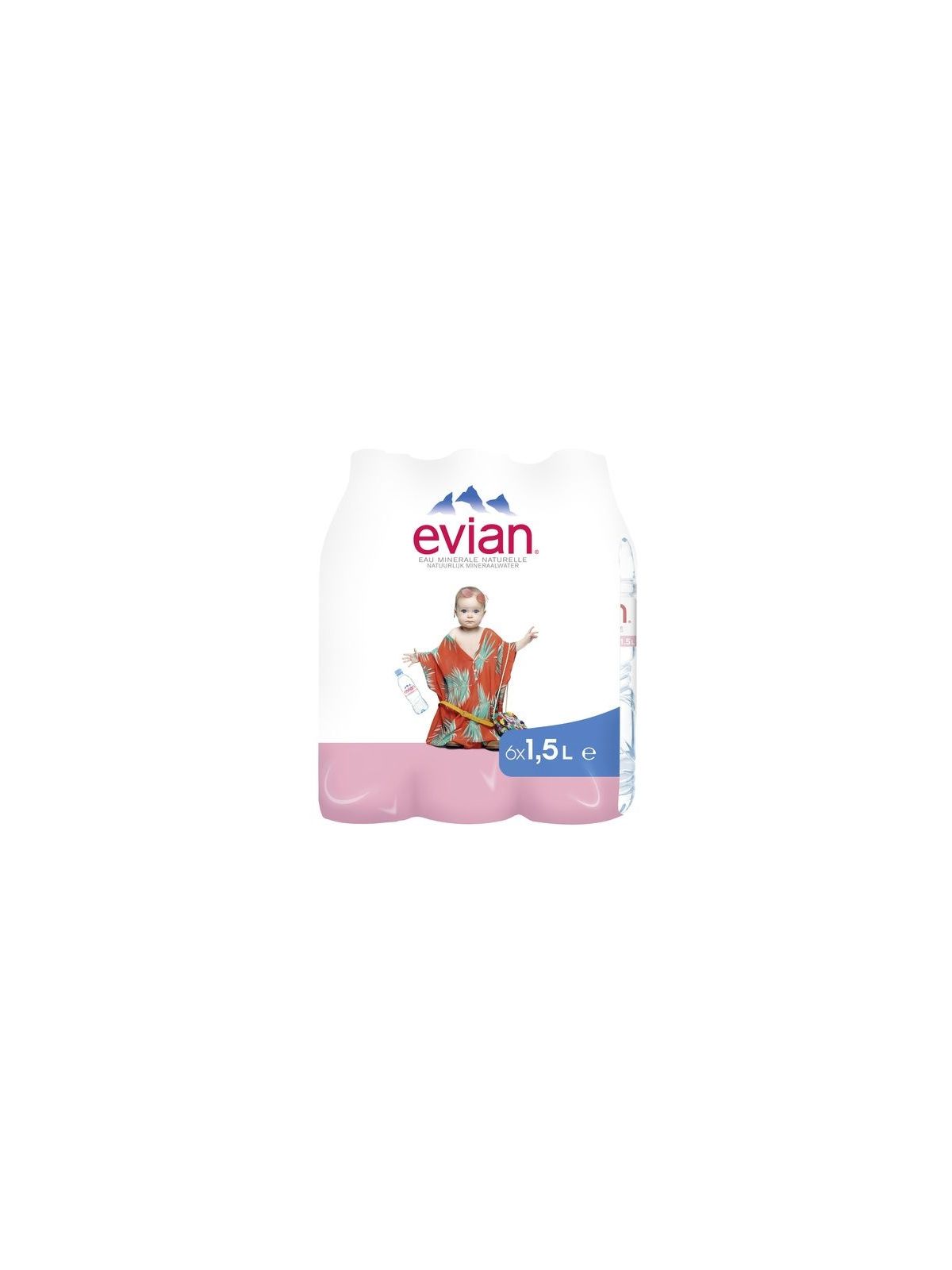 6X1.5L EAU MIN.NAT.EVIAN PET