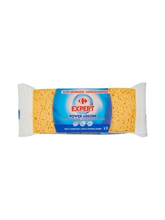 Éponge végétale super absorbantes CARREFOUR EXPERT