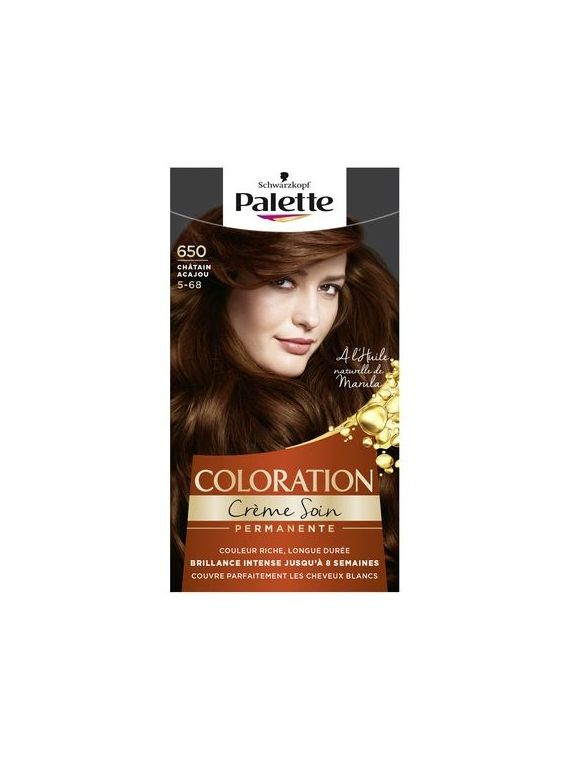 Coloration Permanente 650 Châtain Acajou SCHWARZKOPF PALETTE