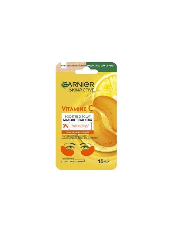 Masque Visage Tissu Vitamine C Booster d'Éclat SkinActive GARNIER