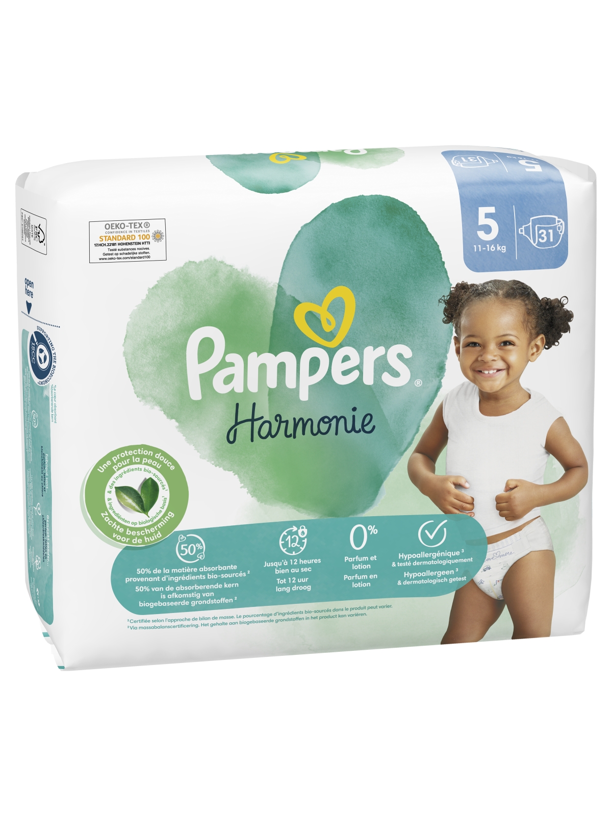 Couches Bébé Harmonie Taille 5 11Kg - 16Kg PAMPERS