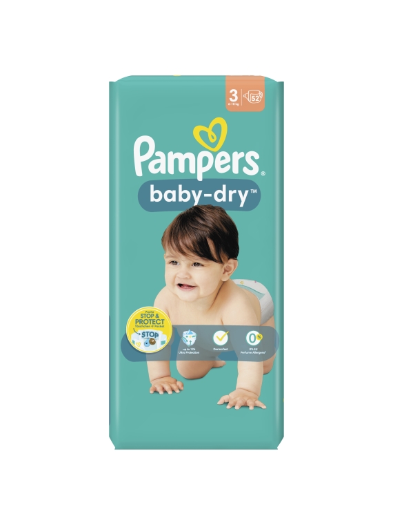 Couches Bébé Baby-Dry Taille 3 6Kg-10Kg PAMPERS