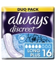 Serviettes incontinence Discreet Long Plus ALWAYS