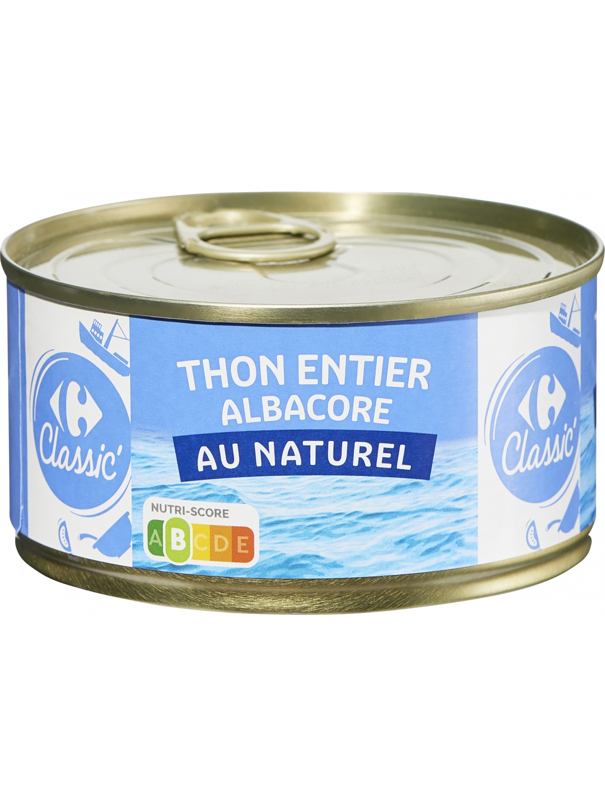 Thon entier Albacore au naturel CARREFOUR CLASSIC'