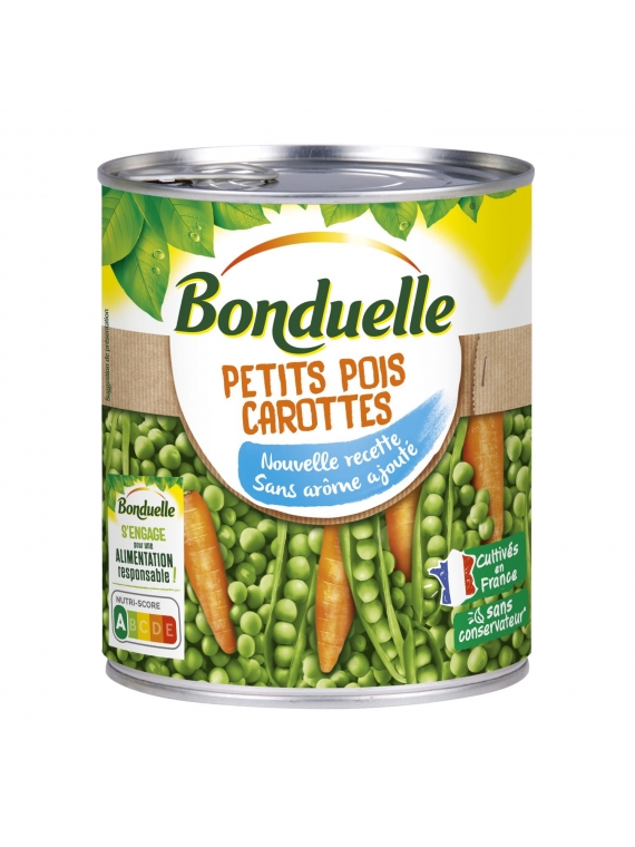 Petits pois carottes sans arôme ajouté BONDUELLE