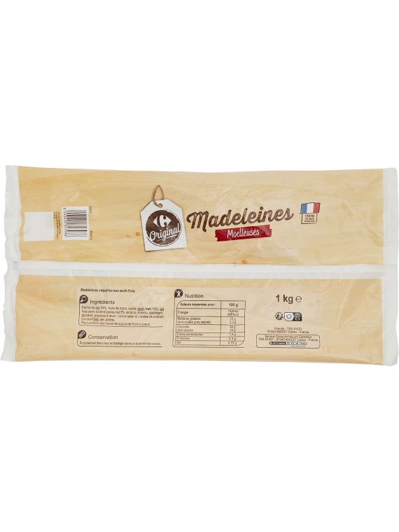 Madeleines moelleuses CARREFOUR ORIGINAL