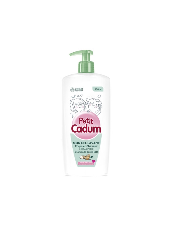 Gel Lavant Corps & Cheveux Enfant à l'Amande Douce Bio PETIT CADUM