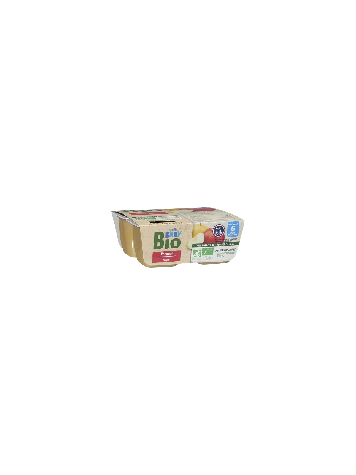 Compotes Pommes CARREFOUR BABY BIO