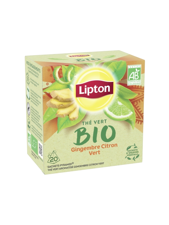 Thé Vert Gingembre Citron Bio LIPTON