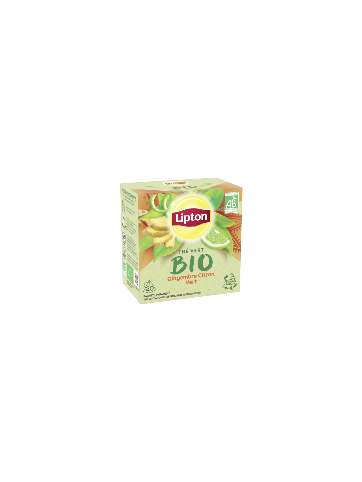 Thé Vert Gingembre Citron Bio LIPTON