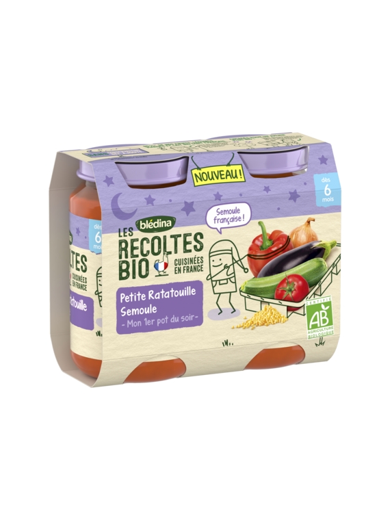 Pots Petite Ratatouille Semoule Bio BLÉDINA