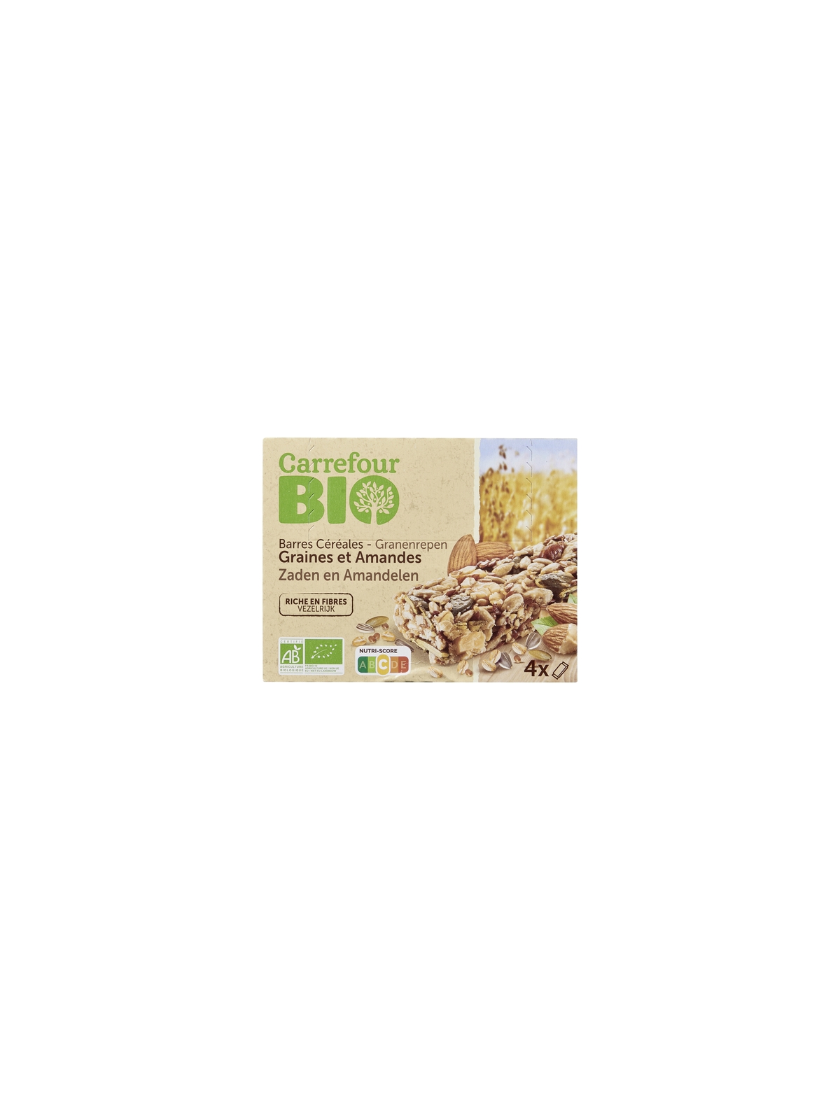 Barres Céréales Graines & Amandes CARREFOUR BIO