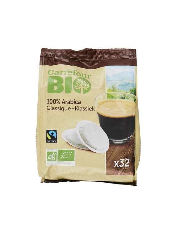 Café Dosettes 100% Arabica Classiques CARREFOUR BIO