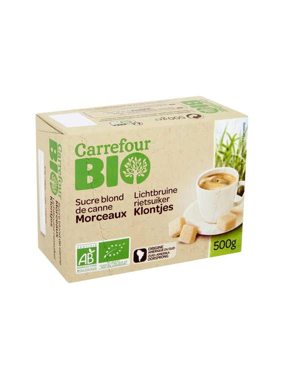 Sucre Blond de Canne en Morceaux CARREFOUR BIO