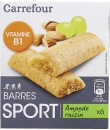 Barres de Céréales Sport Amande Raisin CARREFOUR