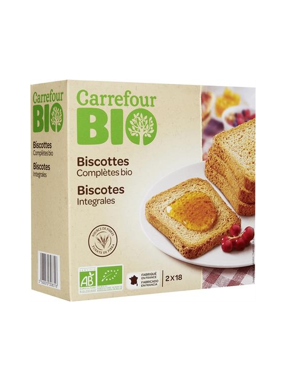 Biscottes Complètes CARREFOUR BIO