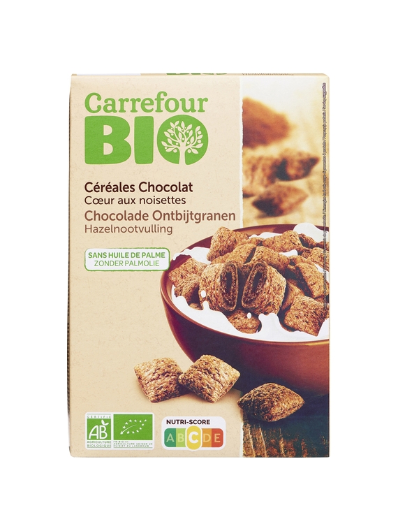 Céréales Chocolat Cœur aux Noisettes CARREFOUR BIO