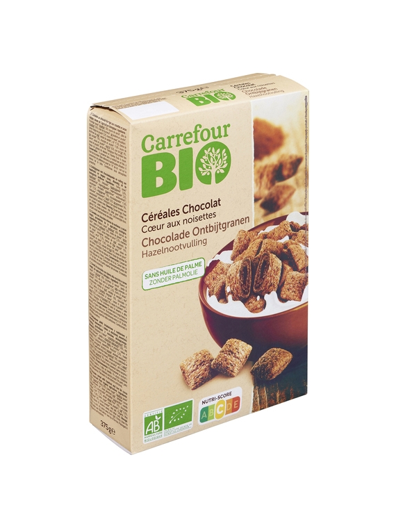 Céréales Chocolat Cœur aux Noisettes CARREFOUR BIO