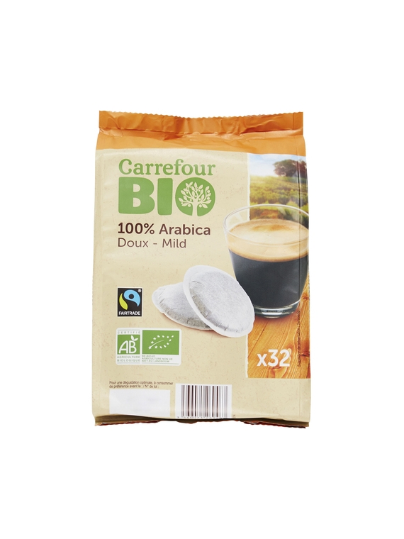 Café Dosettes Doux 100% Arabica CARREFOUR BIO