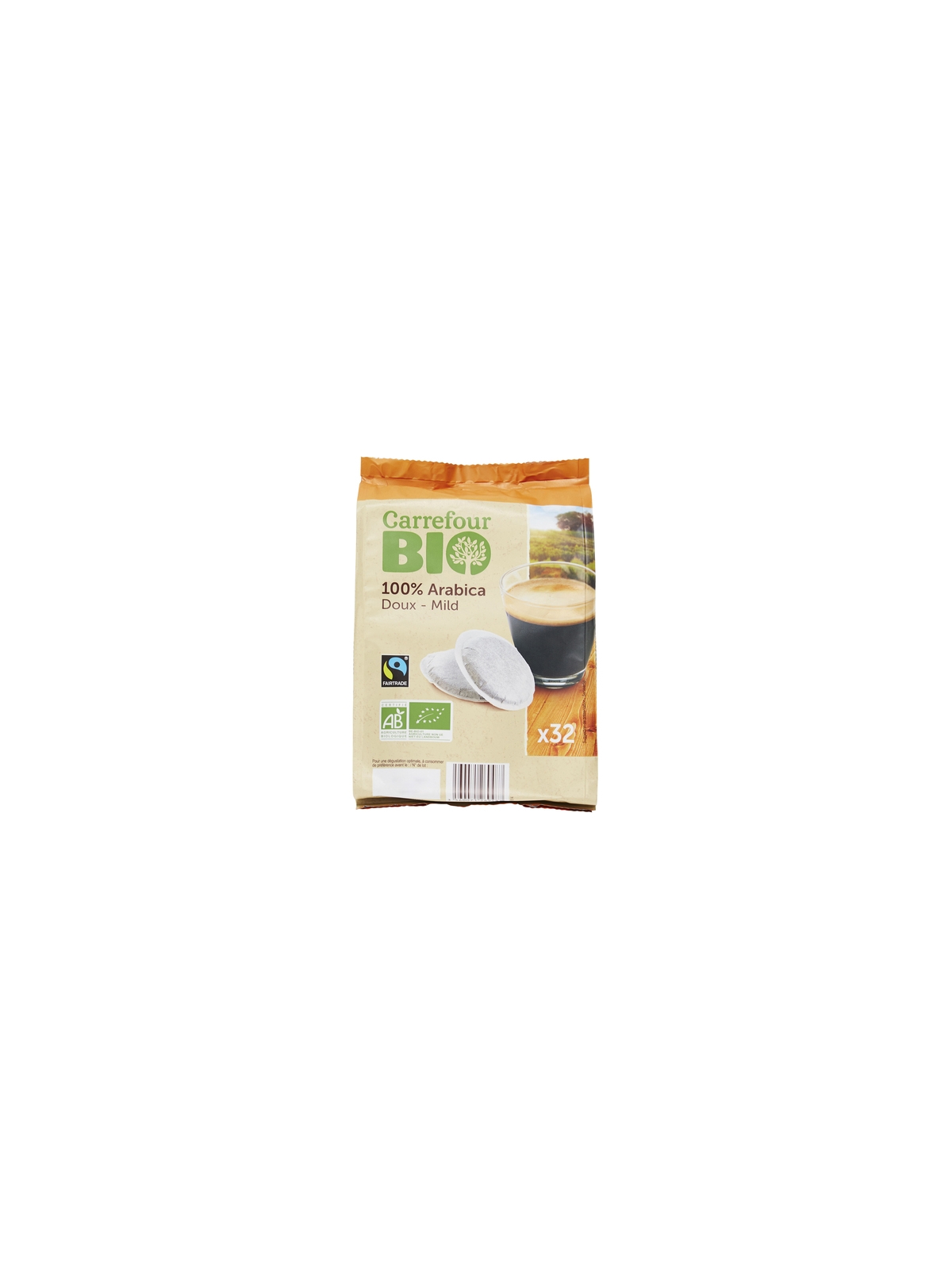 Café Dosettes Doux 100% Arabica CARREFOUR BIO