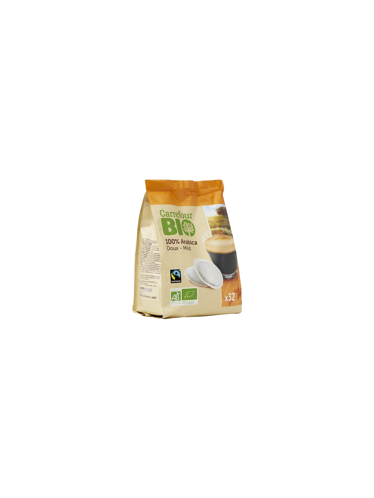 Café Dosettes Doux 100% Arabica CARREFOUR BIO