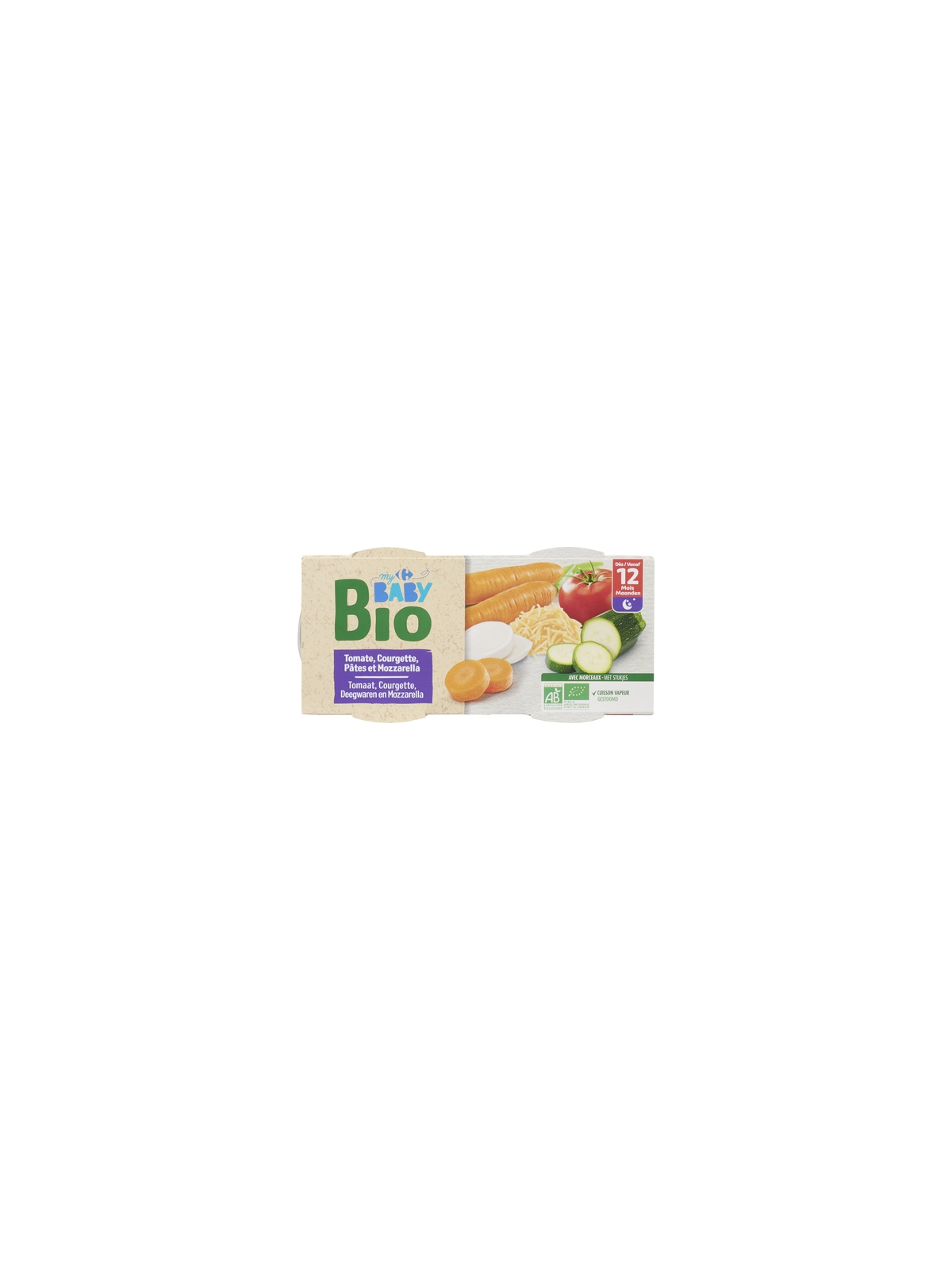 Plat Légumes Pâtes CARREFOUR BABY BIO