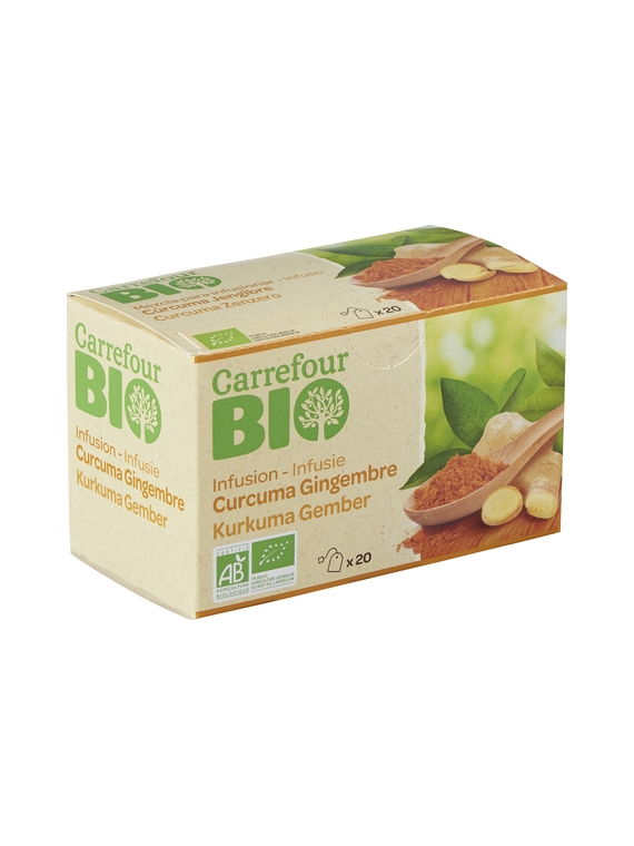 Infusion Curcuma Gingembre CARREFOUR BIO