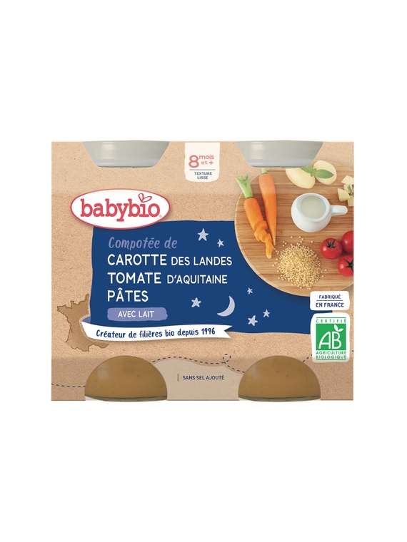 Petit pot Carotte Tomate Pâtes BABYBIO