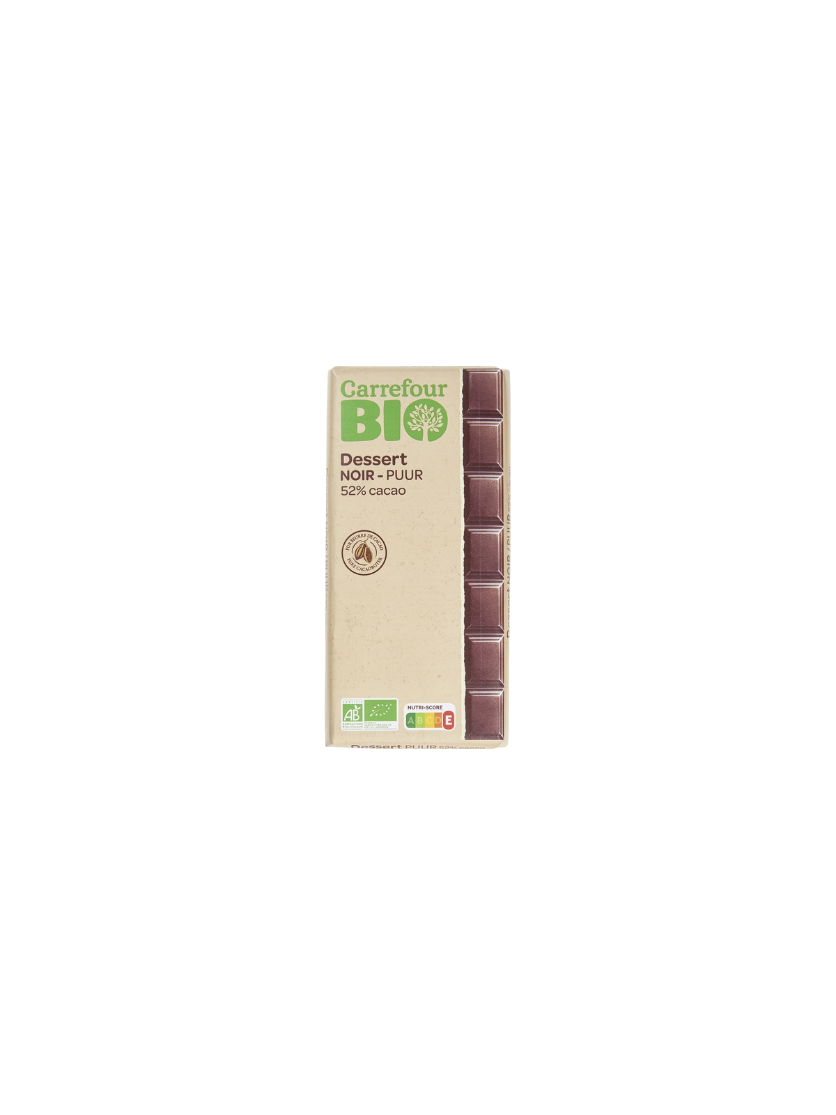 Tablette de Dessert Noir Cacao 52% CARREFOUR BIO