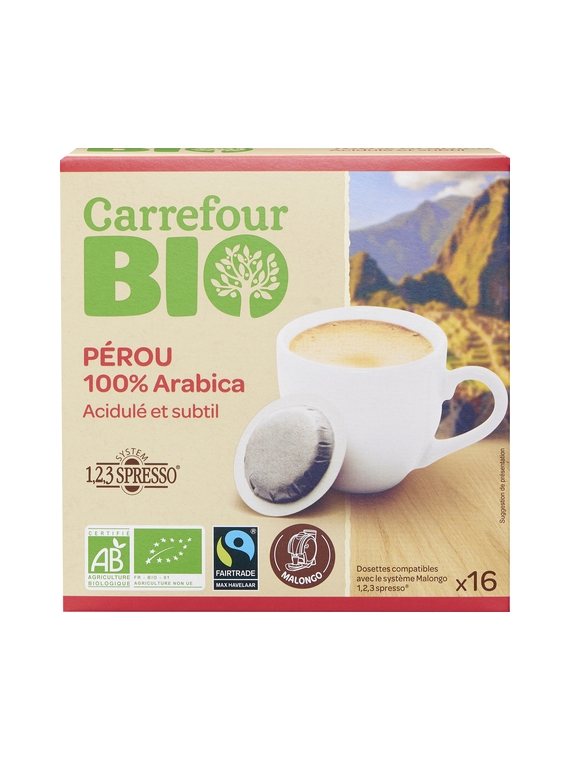 Café Dosettes Pérou 100% Arabica CARREFOUR BIO