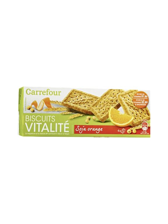 Biscuits Vitalité Soja Orange CARREFOUR