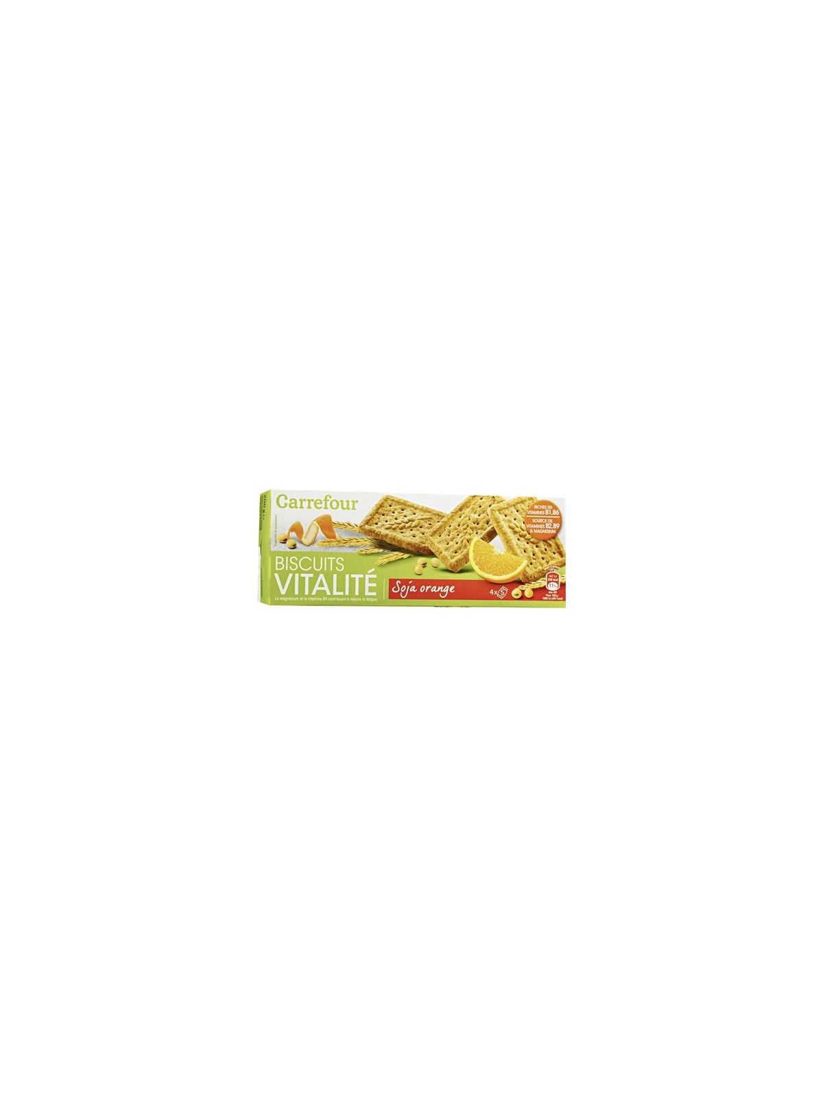 Biscuits Vitalité Soja Orange CARREFOUR