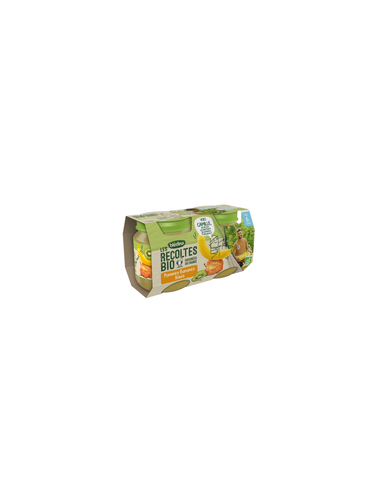 Compotes Pommes Bananes Kiwis Bio BLÉDINA