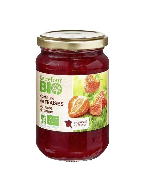 Confiture de Fraises au Sucre de Canne CARREFOUR BIO