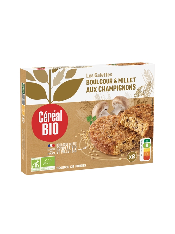 Galettes Millet & Boulghour aux Champignons CÉRÉAL BIO