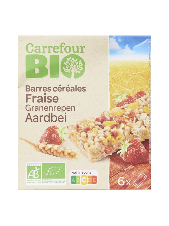 Barres Céréales Fraise CARREFOUR BIO