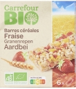 Barres Céréales Fraise CARREFOUR BIO