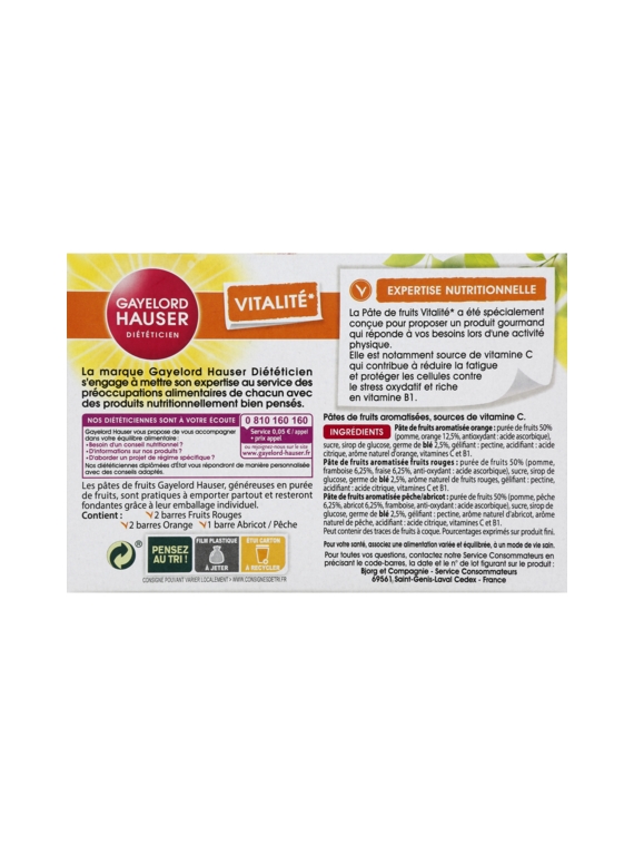 Pâtes de Fruits Vitalité GAYELORD HAUSER