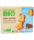 Biscuits Mini Safari Au Chocolat Au Lait CARREFOUR BIO