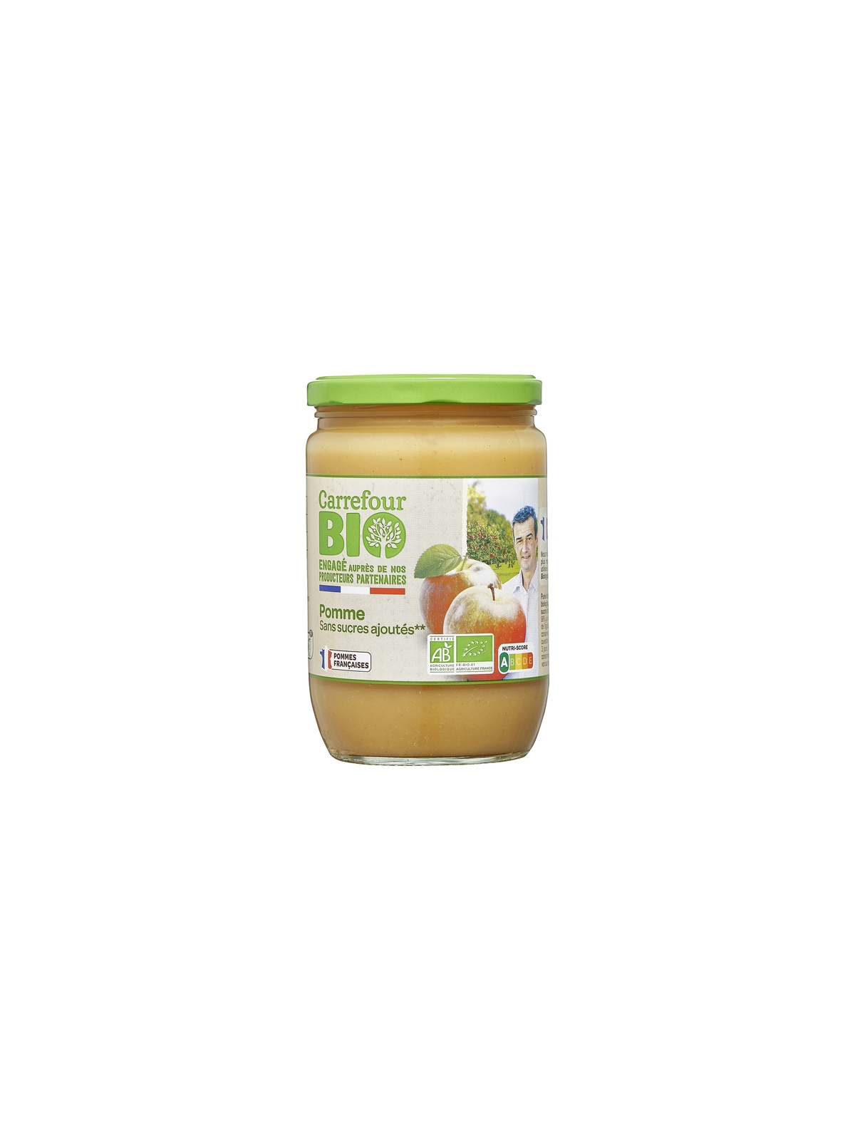 Compote de Pommes sans Sucres Ajoutés CARREFOUR BIO