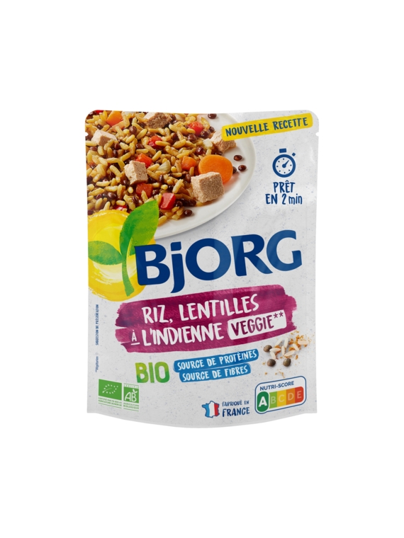 Riz & Lentilles à l'Indienne Bio BJORG