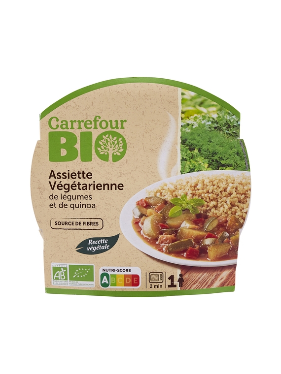 Assiette Végétarienne Légumes & Quinoa CARREFOUR BIO