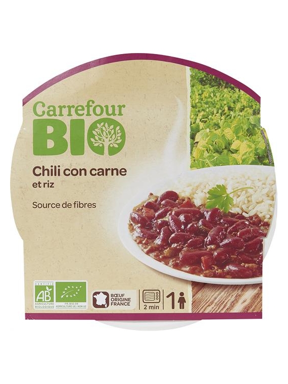 Chili Con Carne & Riz CARREFOUR BIO